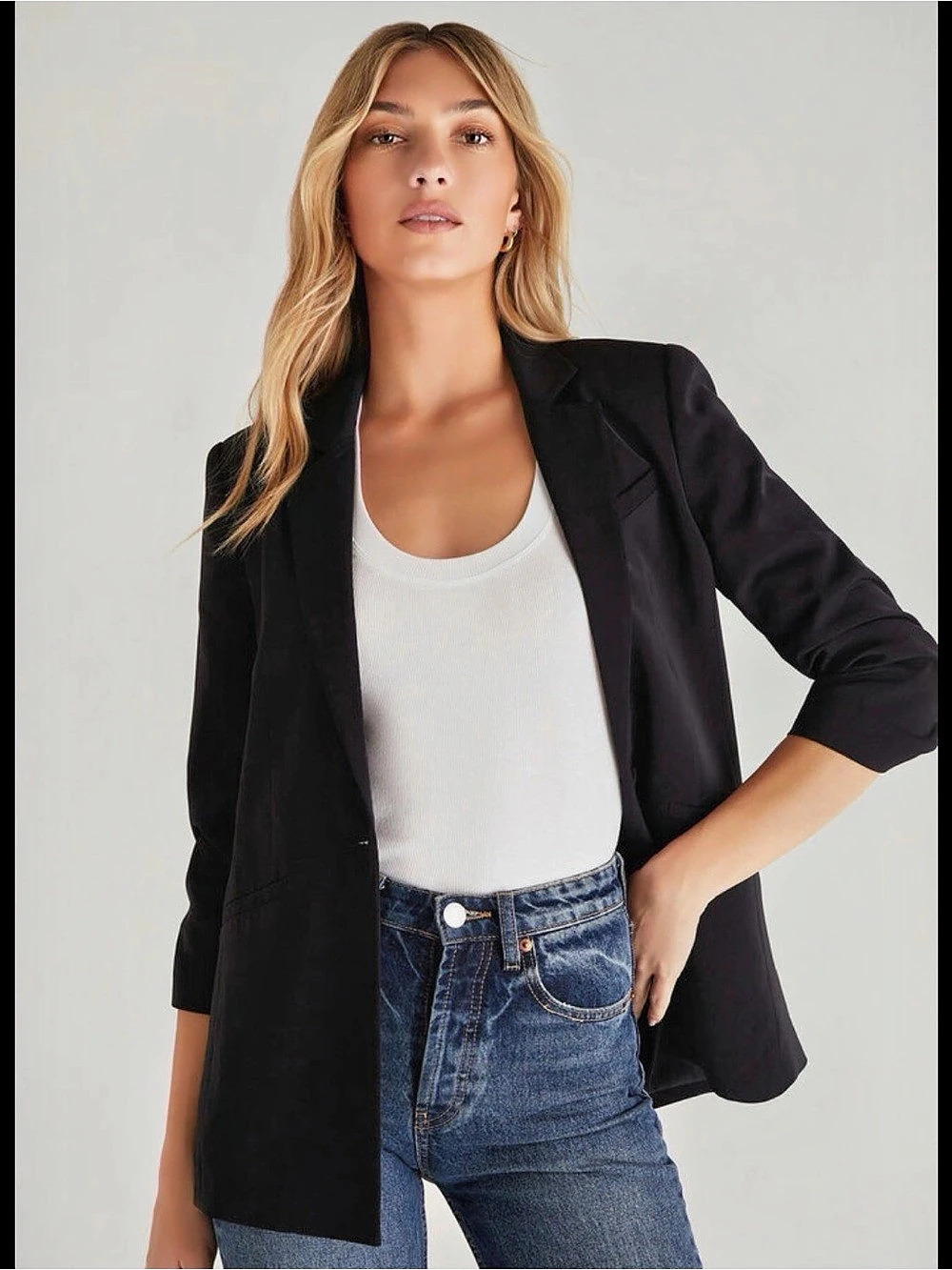 Z Supply Cinema Relaxed Blazer Black Medium